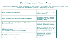 Desktop Screenshot of crystallographiccourseware.com